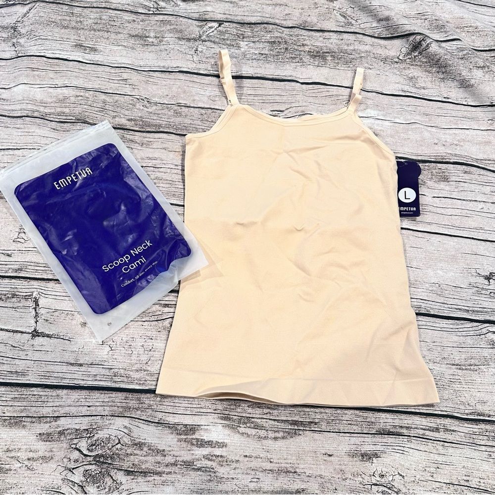 Shapermint Empetua Cream Scoop Neck Shapewear Camisole Size Large